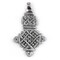 The Bead Chest Silver Ethiopian Coptic Cross Pendant, African Abyssinian Design, Orthodox Christian Pendant for Jewelry